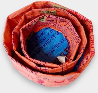 REFISHED fair fashion Aufbewahrung 'BASKET' - upcycelte Zement- und Fischfuttersäcke