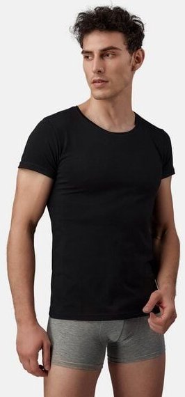 Burnell & Son Unterhemd Herren 3er Pack mit Rundhals - Extra Lang mit Kurzarm Basic Slim Fit