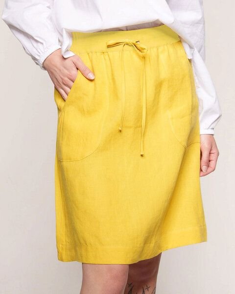 Alma & Lovis Sportiver Rock aus reinem Leinen | Linen Skirt