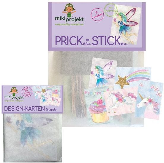 mikiprojekt Bundle Bastelset Prick-Stick 'Wishes' + Kartenset 'Wishes'