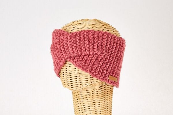 short'n'pietz Schurwollstirnband crisscross links gestrickt