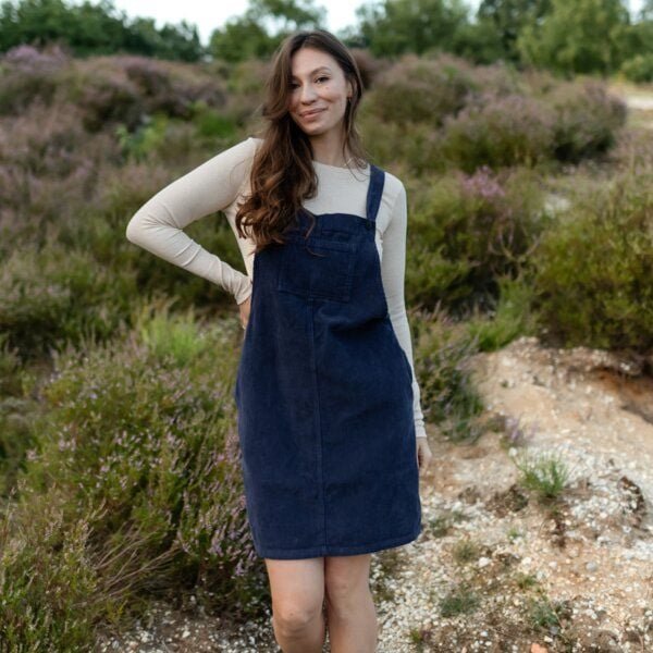 NORDLICHT Damen Cord Kleid Latzkleid aus 100% Bio-Baumwolle MIKA