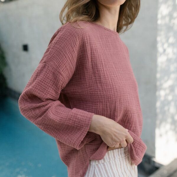 NORDLICHT Musselin Longsleeve Ilvy aus 100% Bio-Baumwolle