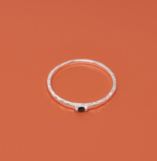 fejn jewelry Ring 'black hammered'