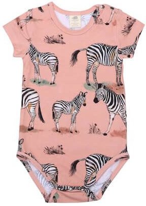 Baby Body Kurzarm *Frosch*/*Zebra Family* Gots Bio | Walkiddy