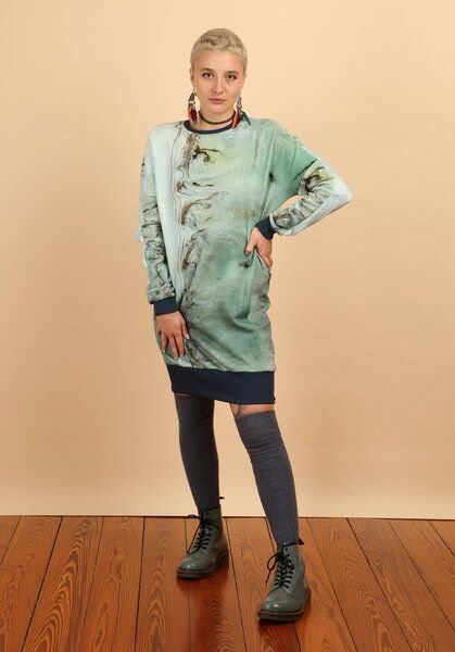 Die rote Zora Sweatkleid mit Taschen