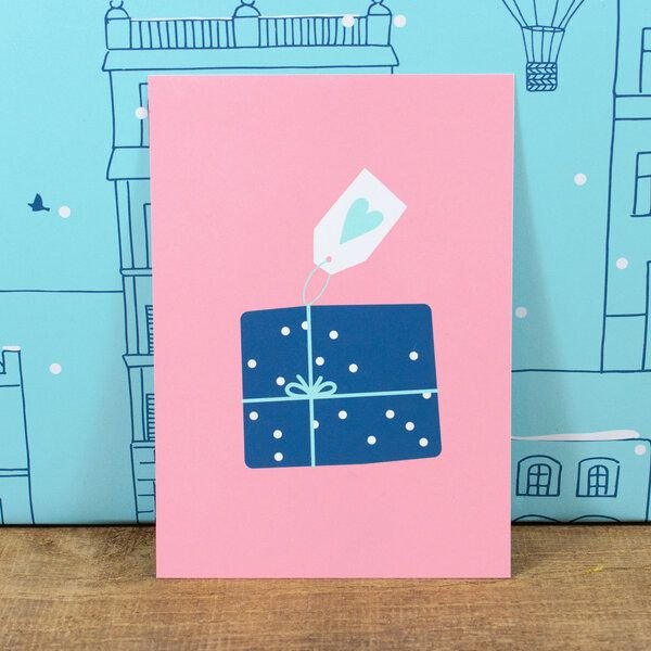 Bow & Hummingbird Postkarte Geschenk