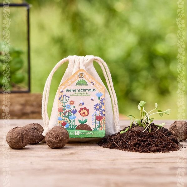Die Stadtgärtner Bienenschmaus I Blumen für Bienen I Samenbomben mit Saatgut für Bienen I Seedbombs I Geschenk für den G...