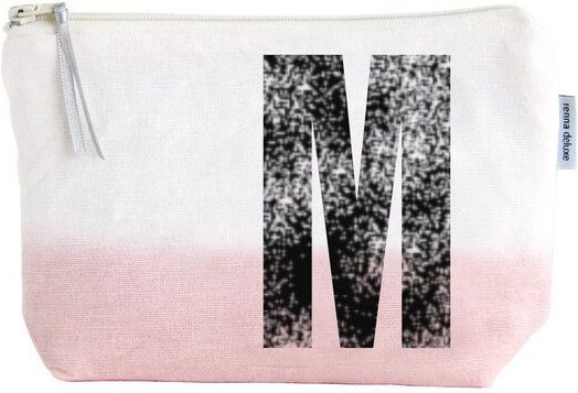 renna deluxe Kulturtasche und Kosmetiktasche mit Monogramm - ROSA