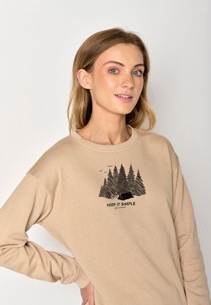 GREENBOMB Nature Camping Canty - Gemütliches Sweatshirt aus Bio-Baumwolle / hochwertiger Print / GOTS / Fair & Vegan