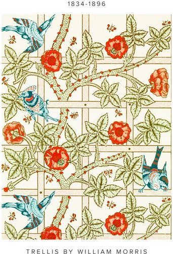 Photocircle Poster / Leinwandbild - William Morris: Trellis - Ausstellungsposter