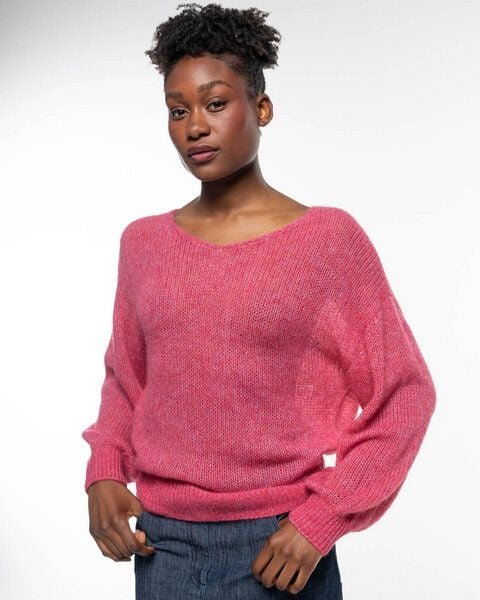 Alma & Lovis Leichter Pullover im Loose-Fit aus zartem Alpakastrick | Light V-Neck