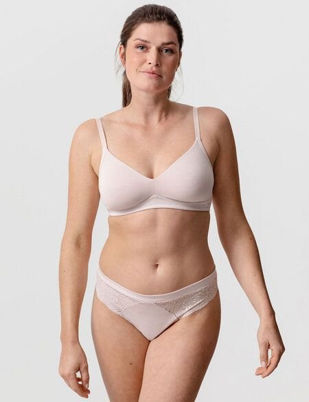 erlich textil Amela bügelloser BH mit variablen Trägern aus Bio-Baumwolle, made in Europe