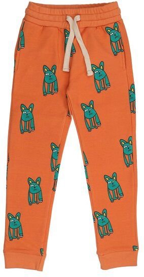 Cotokids Kinder Jogger GOTS zertifiziert, orange, Allover, Kordelbund, Bio-Baumwolle – Walkiddy
