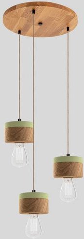 ALMUT von Wildheim 3er Pendelleuchte im skandinavischen Design aus Eichenholz