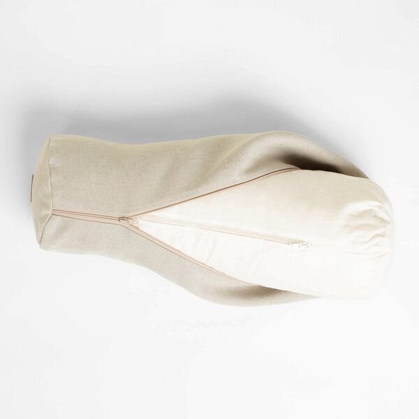 nahtur-design Nackenrolle mit Bezug aus 100% Leinen und Füllung mit Merinowolle oder Dinkelspelz