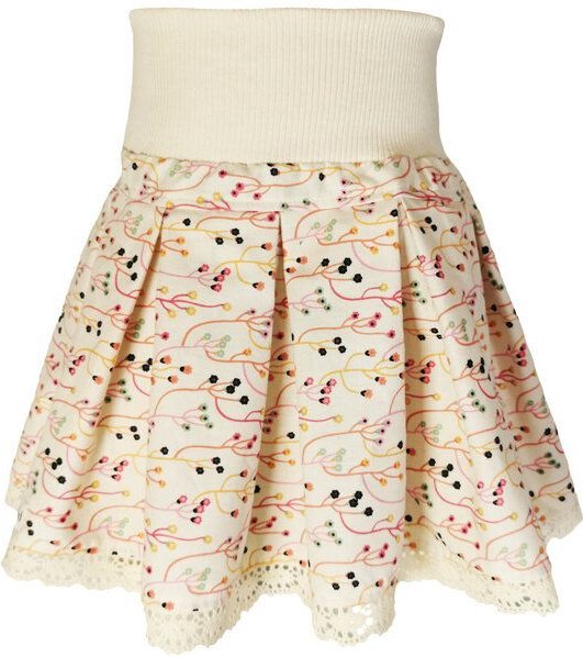 liebewicht Rock Faltenrock weiß bunt geblümt bio für Mädchen Gr.80-164