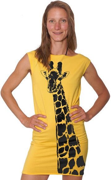 HANDGEDRUCKT "Stefanie la Girafe" Bio-Kleidchen