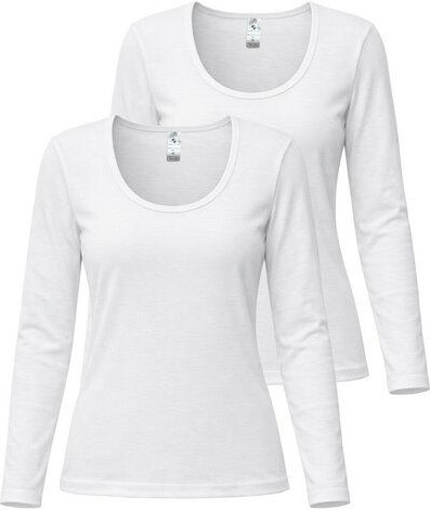 Haasis Bodywear Damen CLASSIC 1/1 Arm Shirt, 3er Pack, Bio Baumwolle