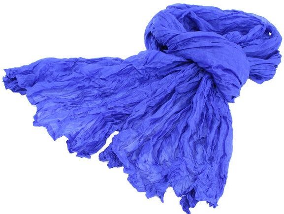 Schönes aus Indochina Seidenschal Crinkle einfarbig