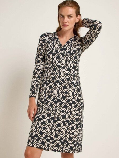 LANIUS Kleid in Wickeloptik aus Bio-Baumwolle und Tencel