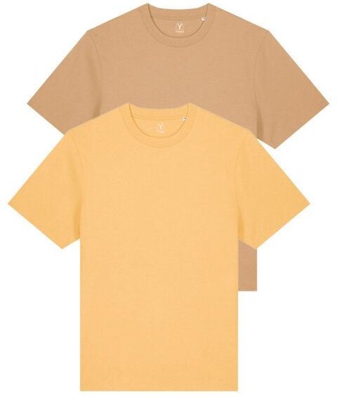 YTWOO Doppelpack Unisex-T-Shirts aus schwerem Stoff | Bio-Baumwolle