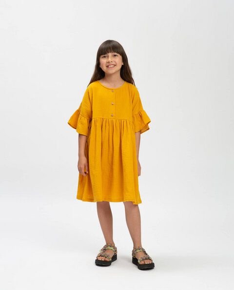 Matona Rüschenkleid aus Musselin für Kinder / Volant Dress