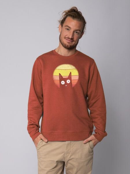 watapparel Sweatshirt Unisex Sunset Cat