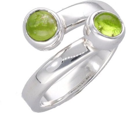 pakilia Silber Ring doppelte Peridot-steinen Fair-Trade und handmade