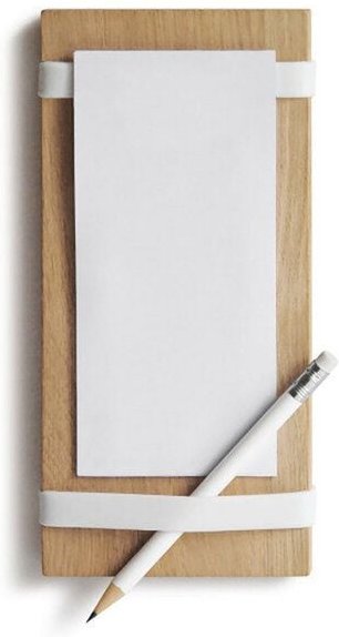 Notizblockhalter, verschiedene Farben (side by side)