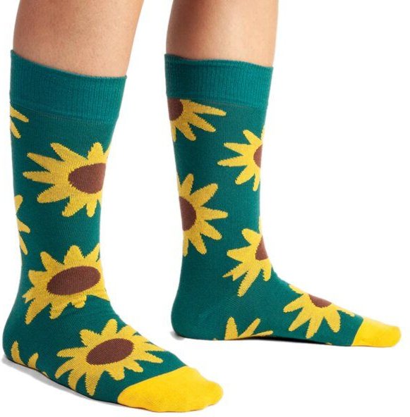 DillySocks Bunte Socken, Bio Baumwolle, Blooming Sunflower