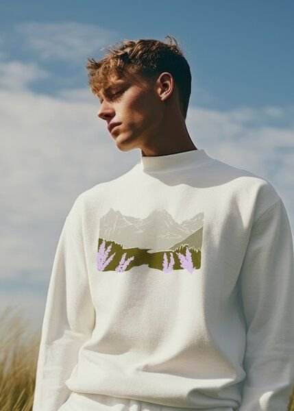 Kultgut NEW Recycling / Flauschiger Oversize Sweater / Glacier