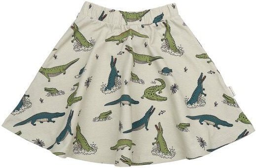 Kinder Rock GOTS zertifiziert Bio-Baumwolle, Beige, Krokodil-Muster, Walkiddy