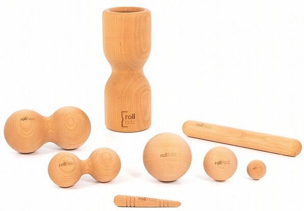 rollholz SET (8-teilig) - das Faszien- und Massageset aus Holz