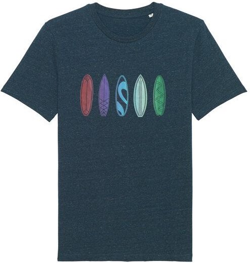 Spangeltangel Surfboard T-Shirt, Siebdruck, Irisdruck, Herrenshirt, Bio-Baumwolle bedruckt