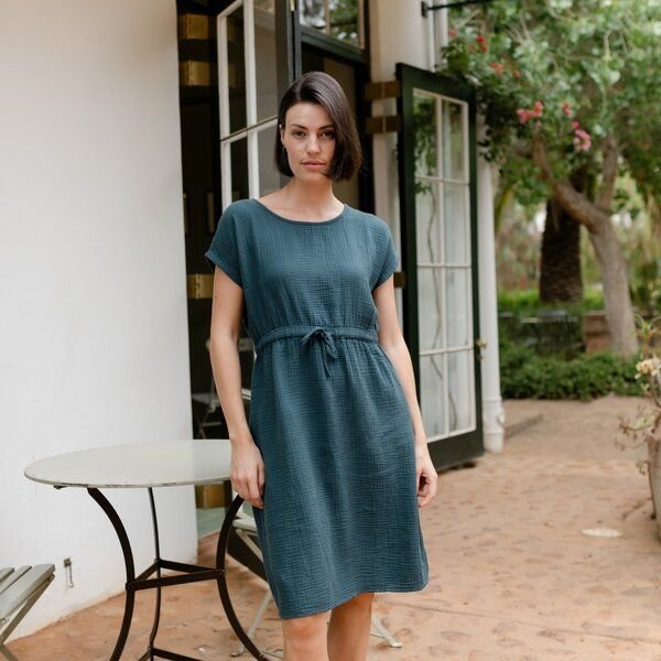 NORDLICHT Musselin Kleid Eleni aus 100% Bio-Baumwolle