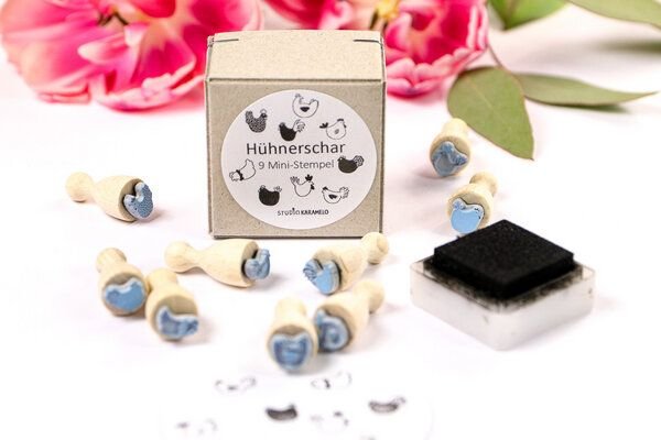 STUDIO KARAMELO Mini Stempel SET Hühner