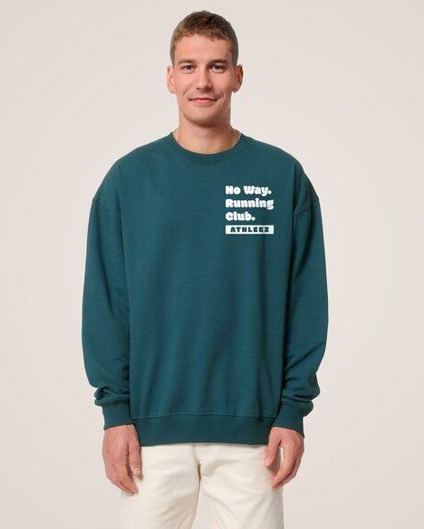 Thumbnail - Athleez NO WAY. RUNNING CLUB. - Heavy Oversized Sweatshirt - 100% Bio-Baumwolle
