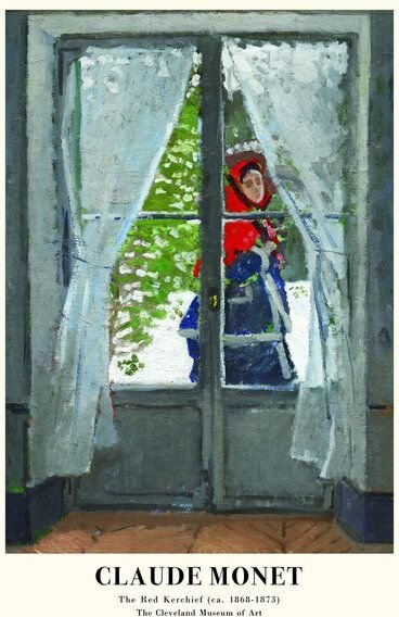 Photocircle Poster / Leinwandbild - Claude Monet: Das rote Halstuch