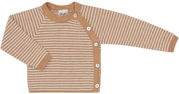 Thumbnail - Puri Organic Baby Strickkimono Ringel Bio Baumwolle Leinen