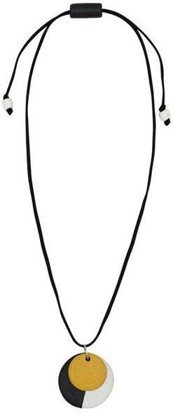 Karma Amulett Halskette - Full-Circle Upcycling Glasschmuck - Mustard & Teal - Global Mamas