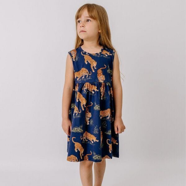 Walkiddy Tigers and Leopards-Sleeveless Dress