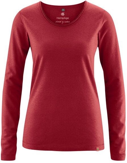 HempAge Damen Langarm-Shirt Lene Hanf/Bio-Baumwolle