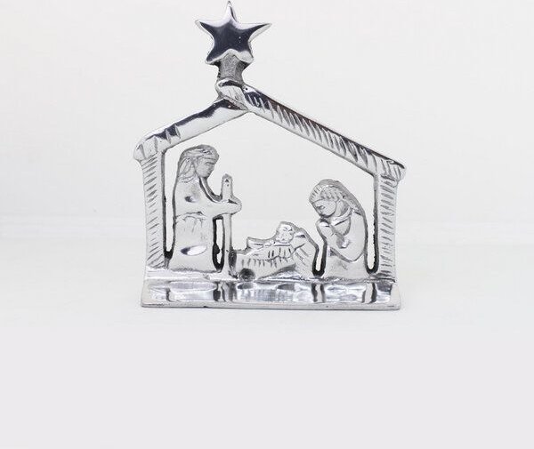 Mitienda Shop Deko-Figur Krippe aus Zinn