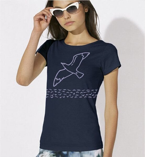 Picopoc Möwe / Möwen T-Shirt in navy blau