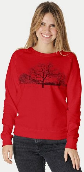 Peaces.bio - handbedruckte Biomode Damen Sweatshirt Landscape