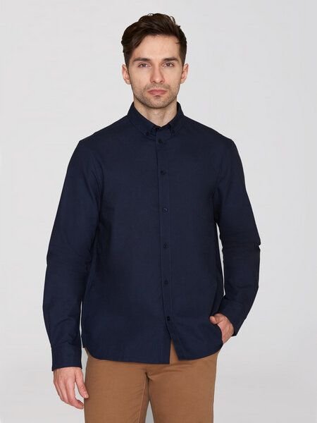 KnowledgeCotton Apparel Oxford Hemd - HARALD small owl oxford regular fit shirt - aus Bio-Baumwolle