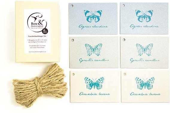 Bow & Hummingbird Geschenkanhänger Schmetterlinge der Welt