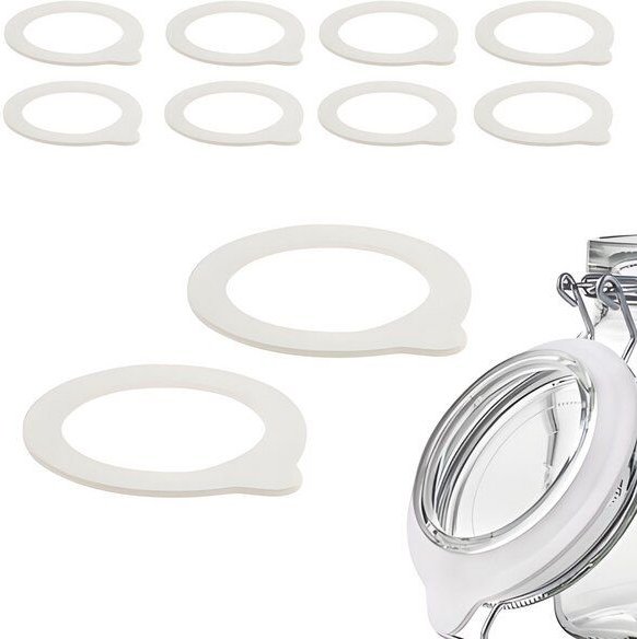 mikken 10 Einkochringe für Bügelverschlussgläser / WECK-Gläser aus Naturkautschuk