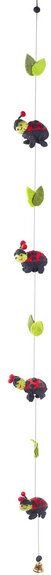 short'n'pietz Langes Mobile mit Marienkäfern, handgefilzt
